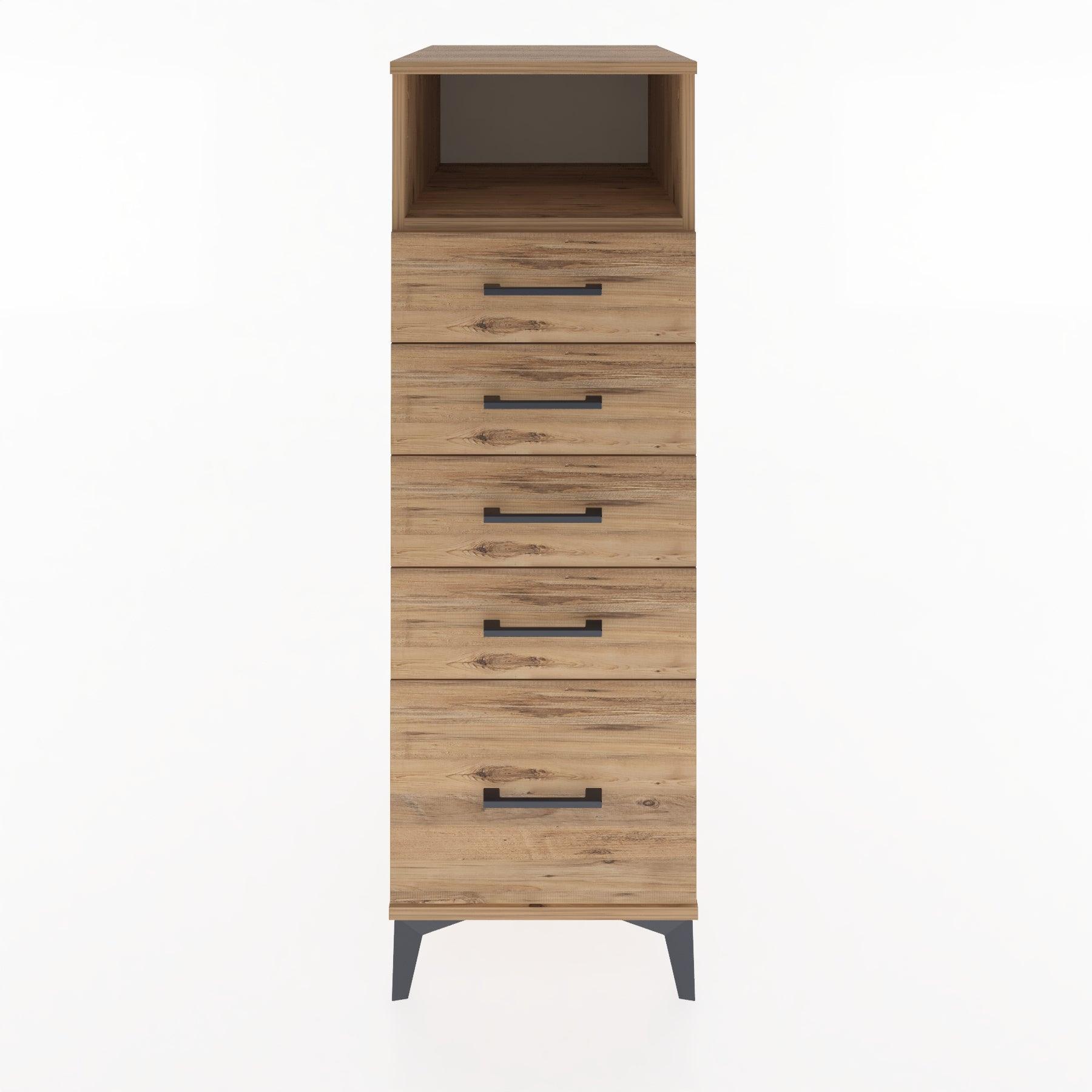 Woodntry Modular Cabinet Pine 44x59x122 cm with Drawers and Shelves CR111-3