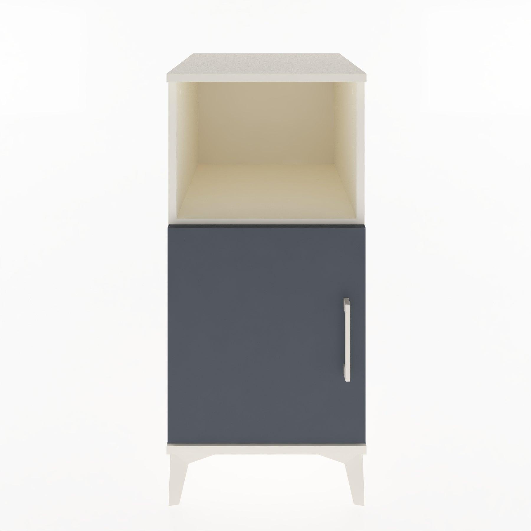 Woodntry Modular Nightstand Moonstone 44x44x84 cm with Cover and Shelf KR34-1