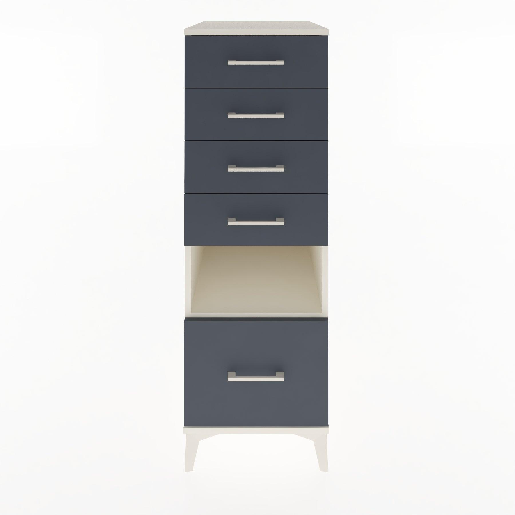 Woodntry Modular Cabinet Moonstone 44x30x122 cm with Drawers and Shelves CR12-1