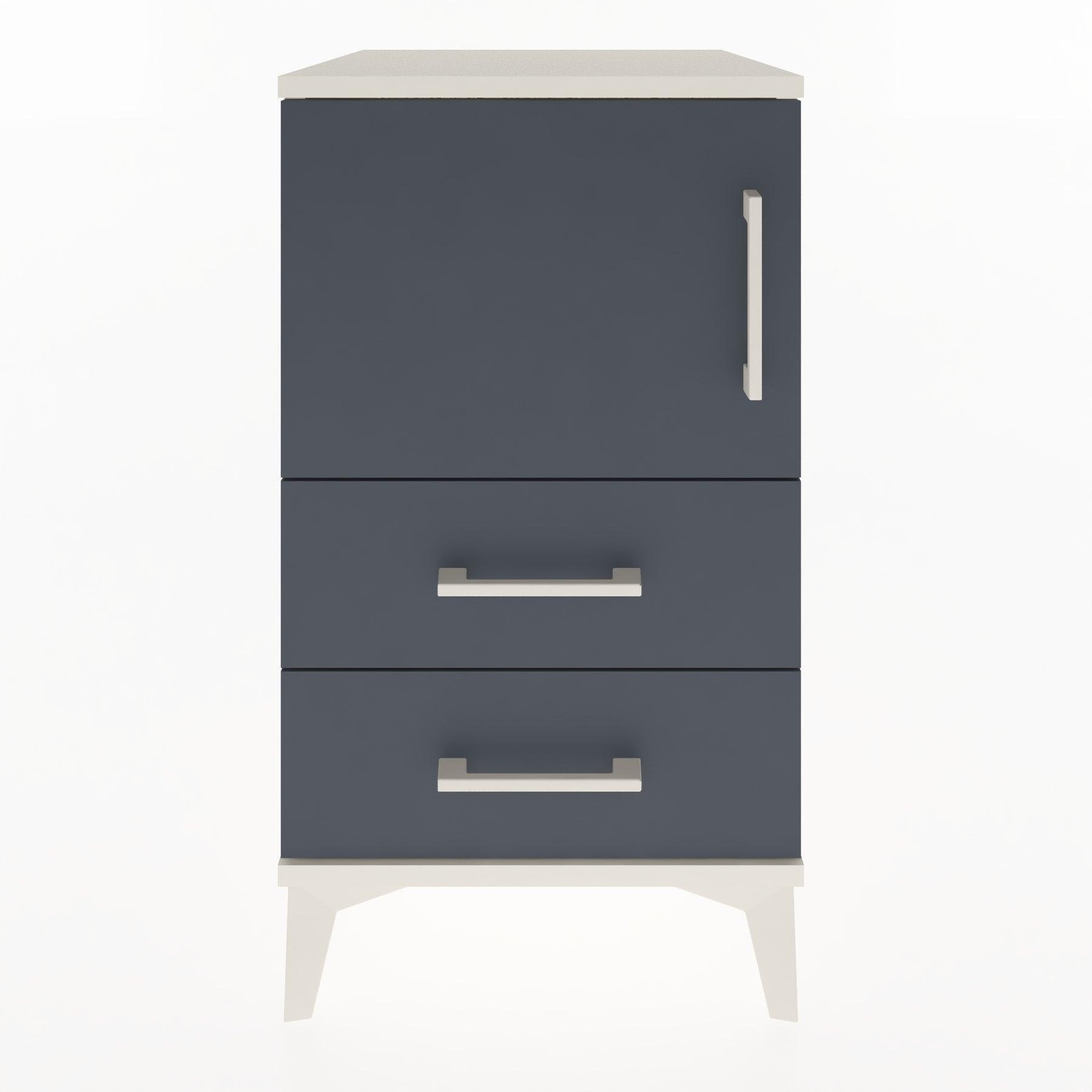 Woodntry Modular Nightstand Moonstone 44x44x68 cm with Cover and Drawer KC12-1