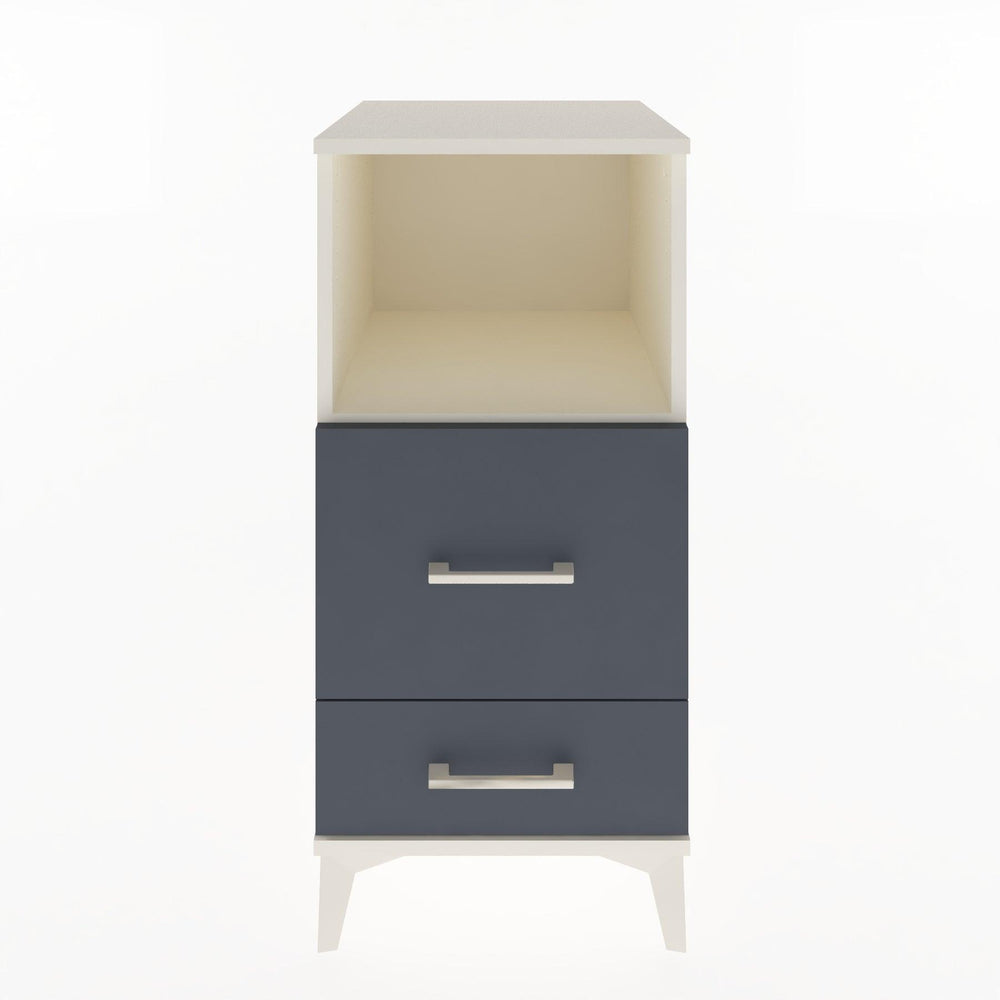 Woodntry Modular Nightstand Moonstone 44x44x84 cm with Drawer and Shelf CR12-1