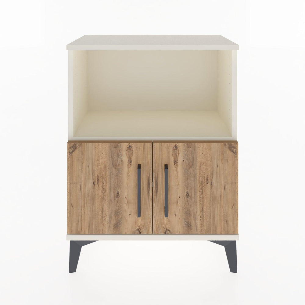 Woodntry Modüler Komodin Aytaşı 60x30x68 cm Kapaklı ve Raflı KR12-1