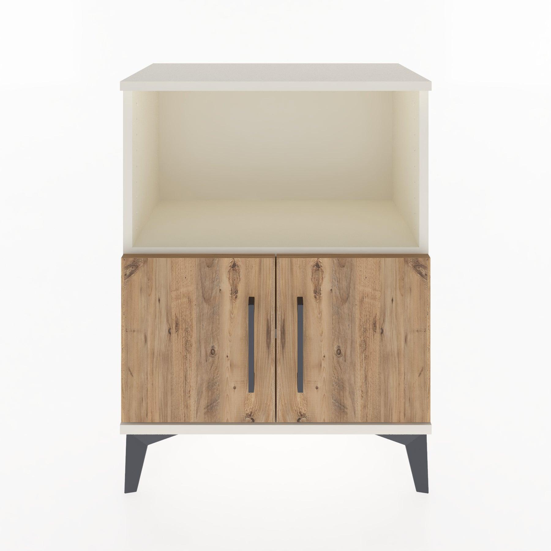 Woodntry Modular Nightstand Moonstone 60x30x68 cm with Cover and Shelf KR12-1
