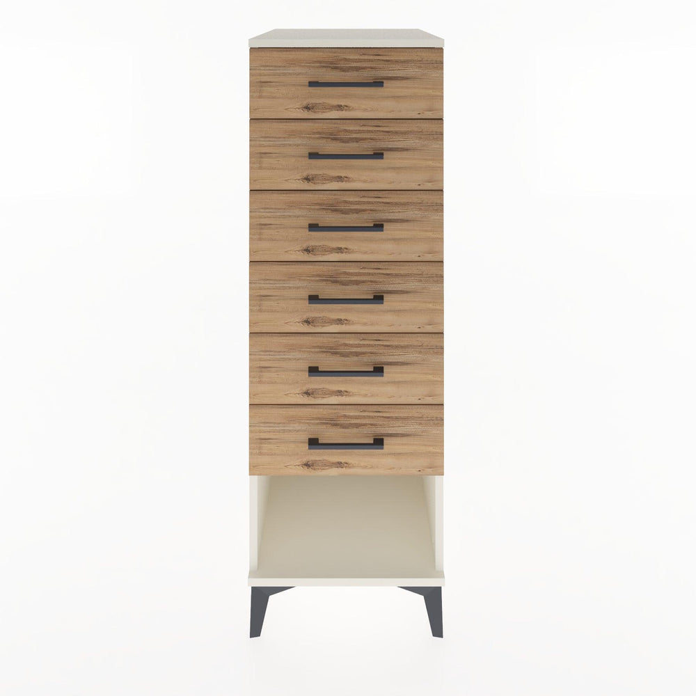 Woodntry Modüler Dolap Aytaşı 44x30x122 cm Kapaklı ve Çekmeceli KC62-1