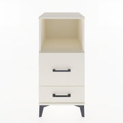 Woodntry Modular Nightstand Moonstone 44x44x84 cm with Drawer and Shelf CR12-1
