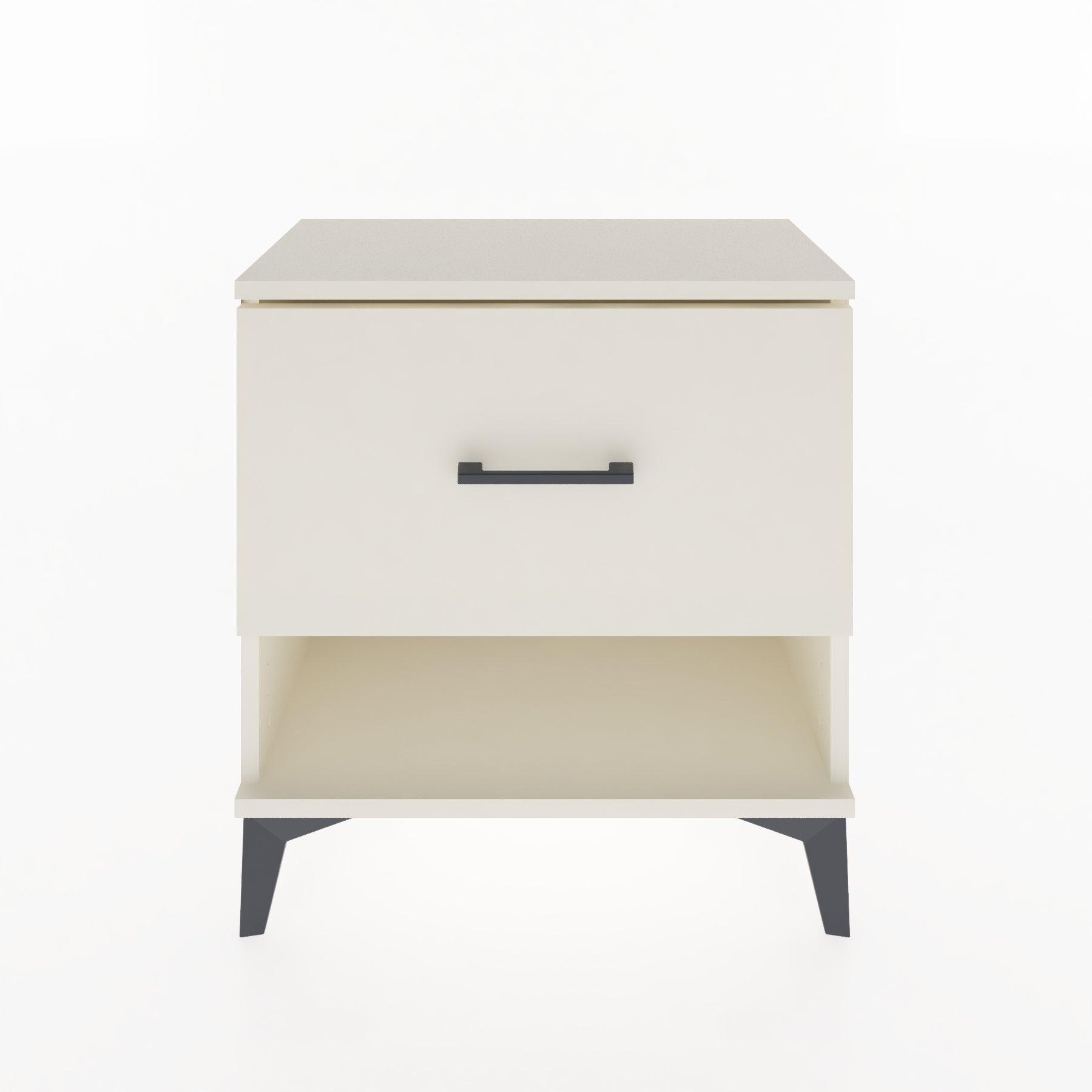 Woodntry Modular Nightstand Moonstone 60x30x52 cm with Drawer and Shelf CR12-1