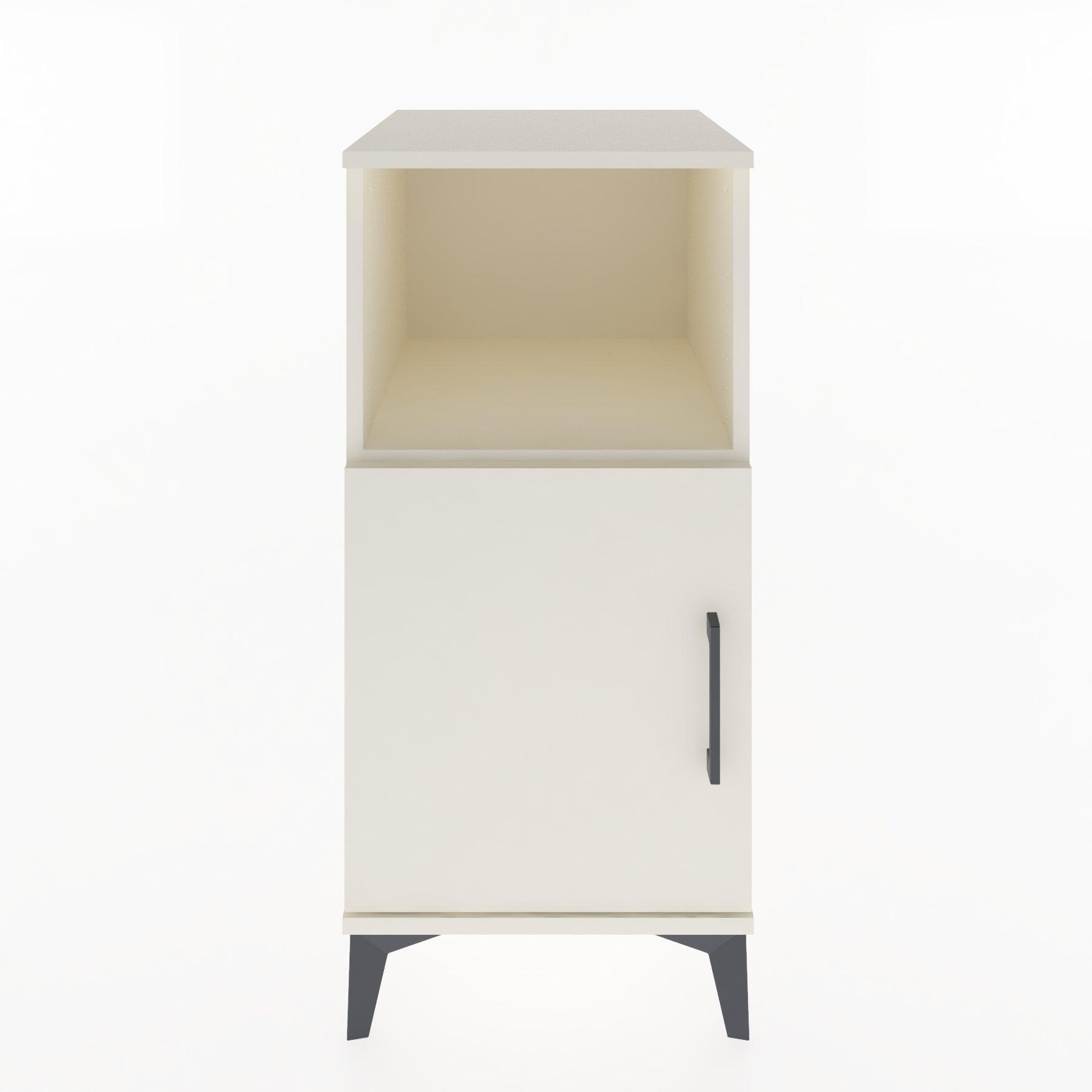 Woodntry Modular Nightstand Moonstone 44x44x84 cm with Cover and Shelf KR34-1