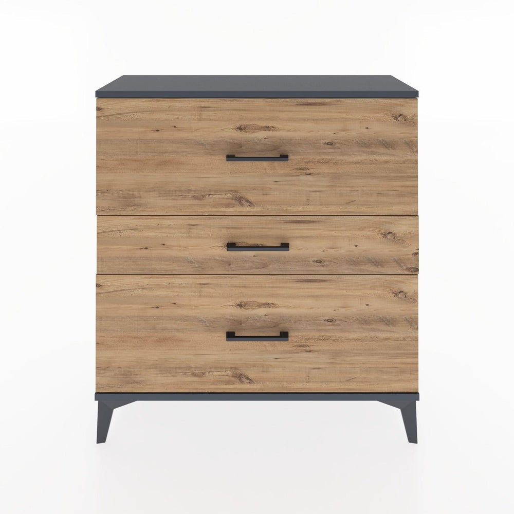 Woodntry Modüler Şifonyer Antrasit 88x30x84 cm Çekmeceli C12-2