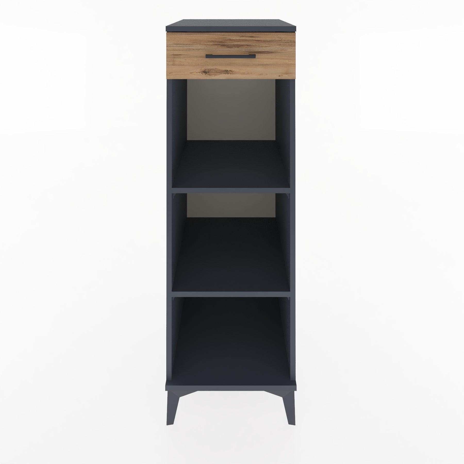 Woodntry Modular Cabinet Anthracite 44x30x122 cm with Drawers and Shelves CR112-2