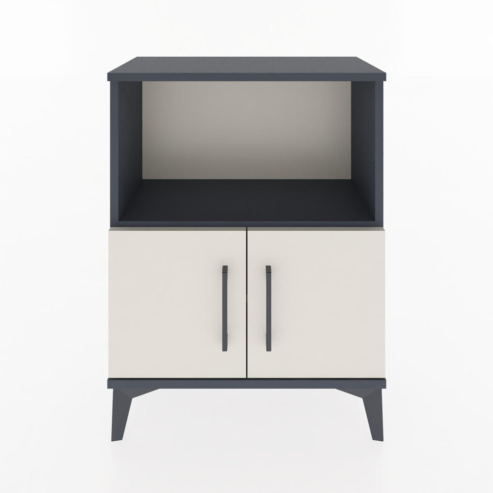 Woodntry Modüler Komodin Antrasit 60x30x68 cm Kapaklı ve Raflı KR12-2