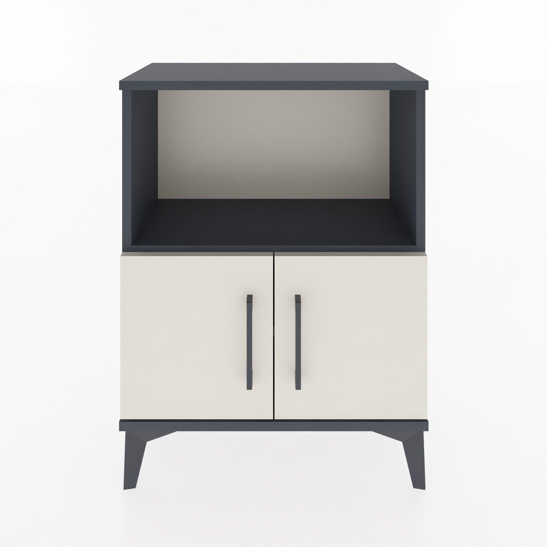 Woodntry Modular Nightstand Anthracite 60x30x68 cm with Cover and Shelf KR12-2