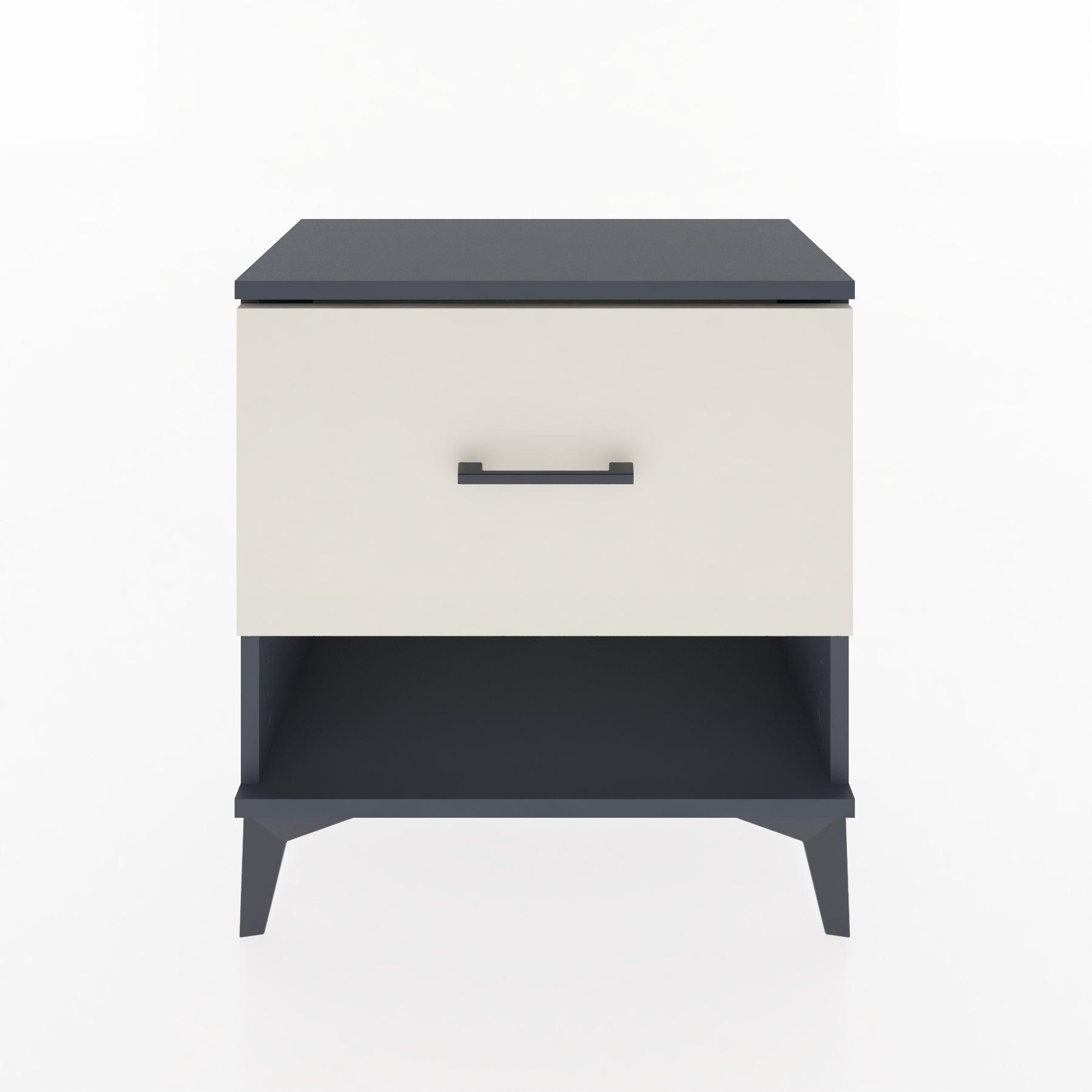 Woodntry Modular Nightstand Anthracite 60x30x52 cm with Drawers and Shelves CR12-2