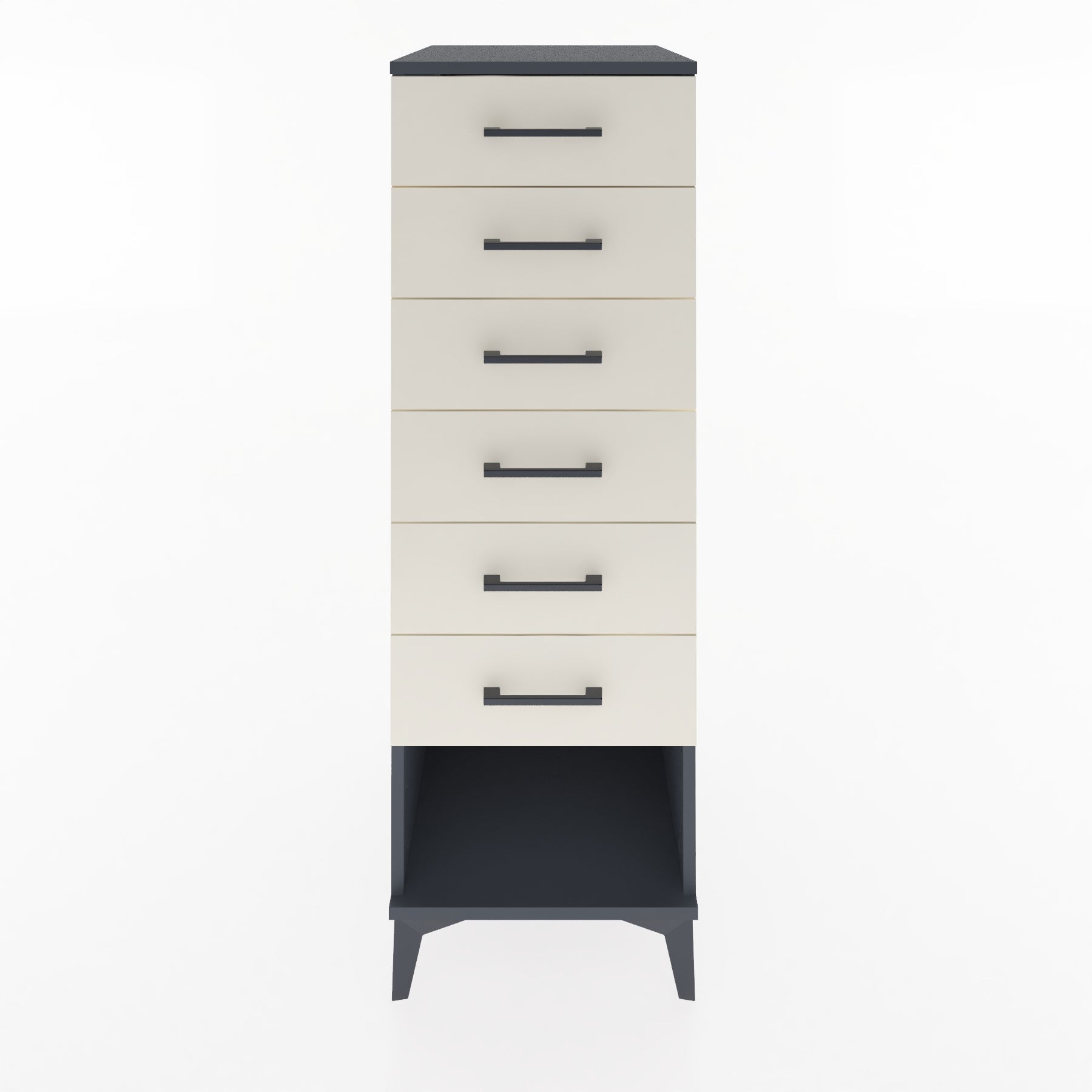 Woodntry Modular Cabinet Anthracite 44x59x122 cm with Drawers and Shelves CR62-2