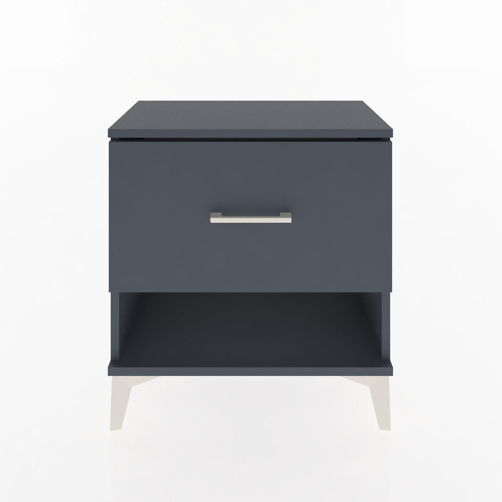 Woodntry Modular Nightstand Anthracite 60x30x52 cm with Drawers and Shelves CR12-2