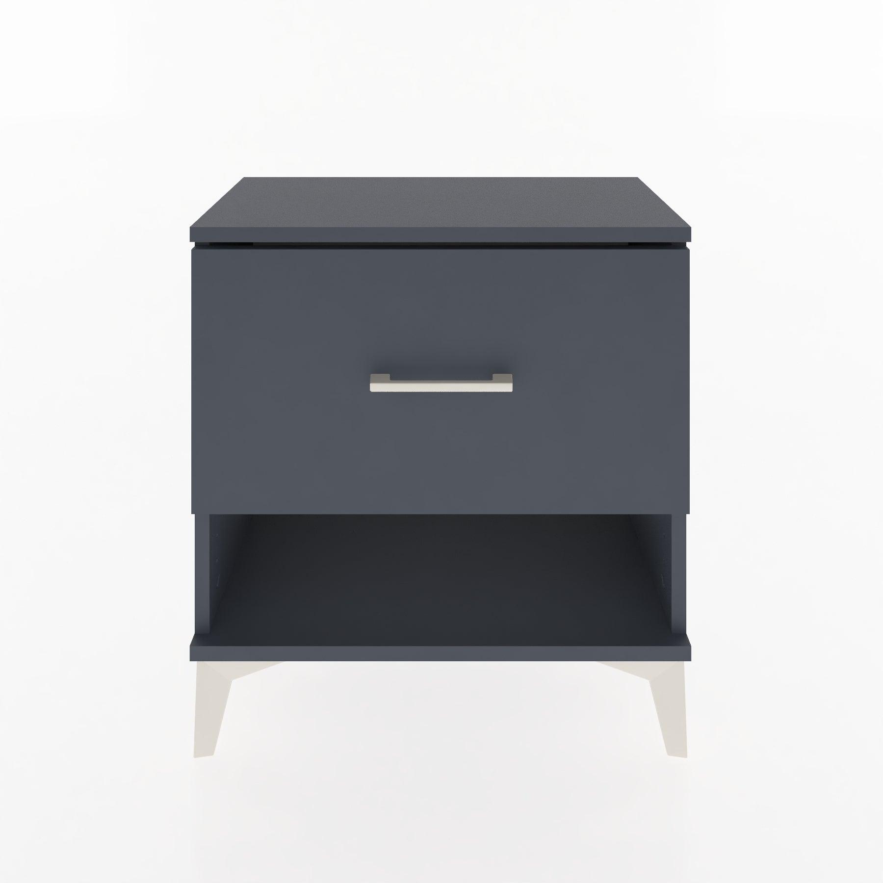 Woodntry Modular Nightstand Anthracite 60x30x52 cm with Drawers and Shelves CR12-2