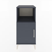 Woodntry Modular Nightstand Anthracite 44x44x84 cm with Cover and Shelf KR34-2