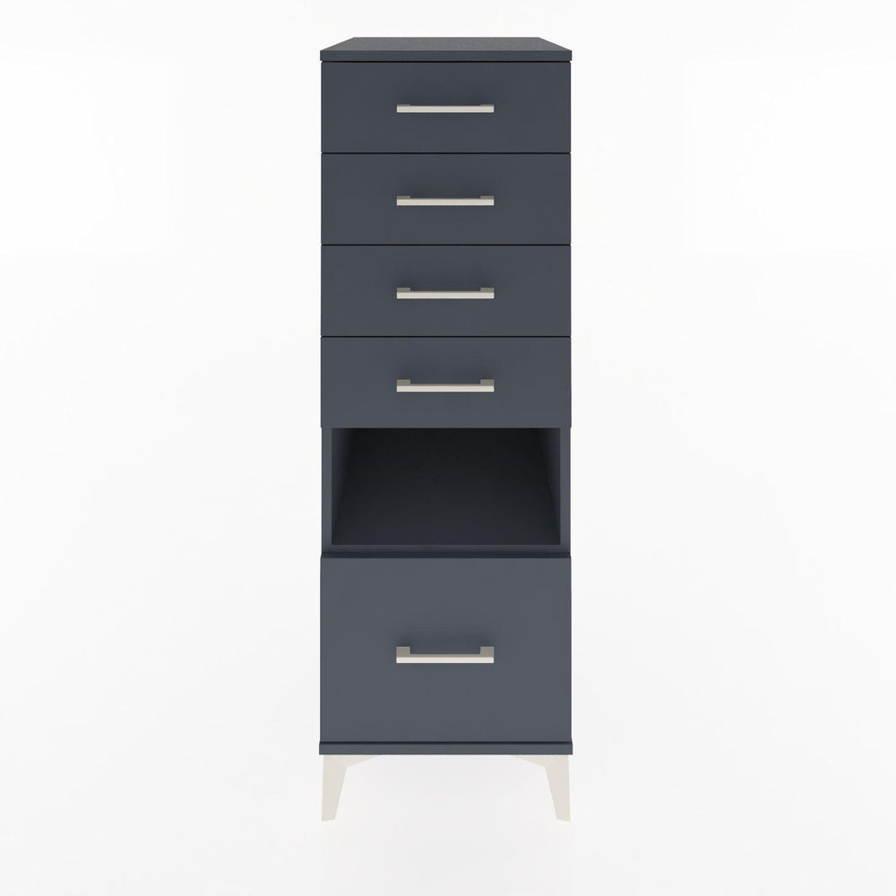 Woodntry Modular Cabinet Anthracite 44x30x122 cm with Drawers and Shelves CR12-2
