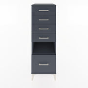 Woodntry Modular Cabinet Anthracite 44x30x122 cm with Drawers and Shelves CR12-2