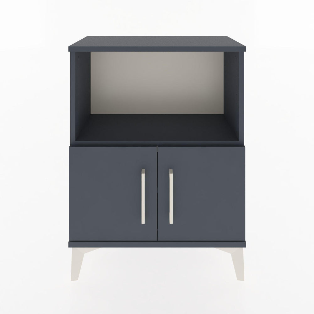 Woodntry Modüler Komodin Antrasit 60x30x68 cm Kapaklı ve Raflı KR12-2