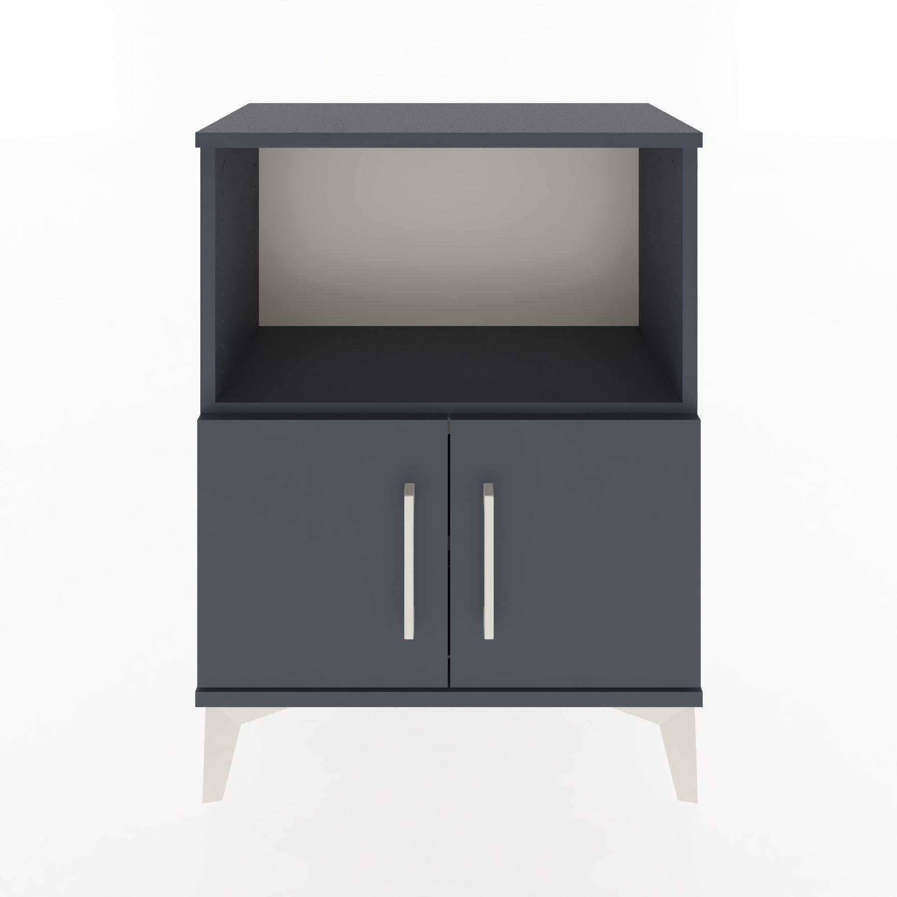 Woodntry Modular Nightstand Anthracite 60x30x68 cm with Cover and Shelf KR12-2