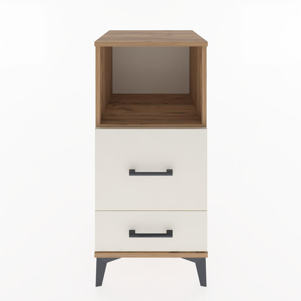 Woodntry Modüler Komodin Çam 44x44x84 cm Çekmeceli ve Raflı CR12-3