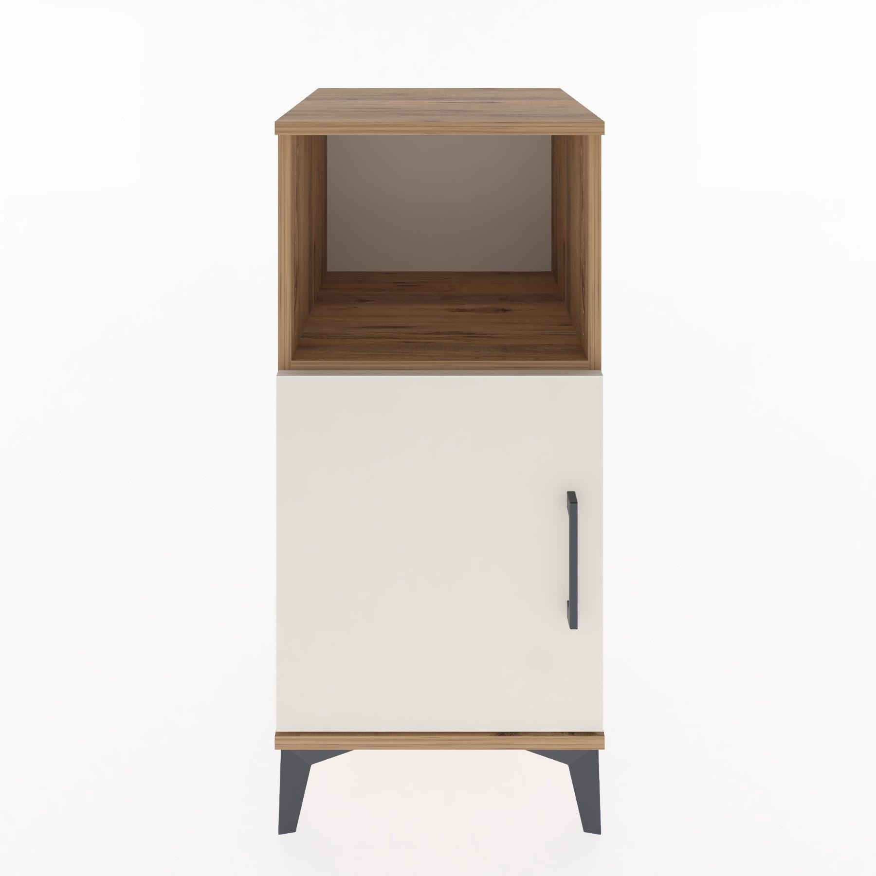 Woodntry Modular Nightstand Pine 44x44x84 cm with Cover and Shelf KR34-3