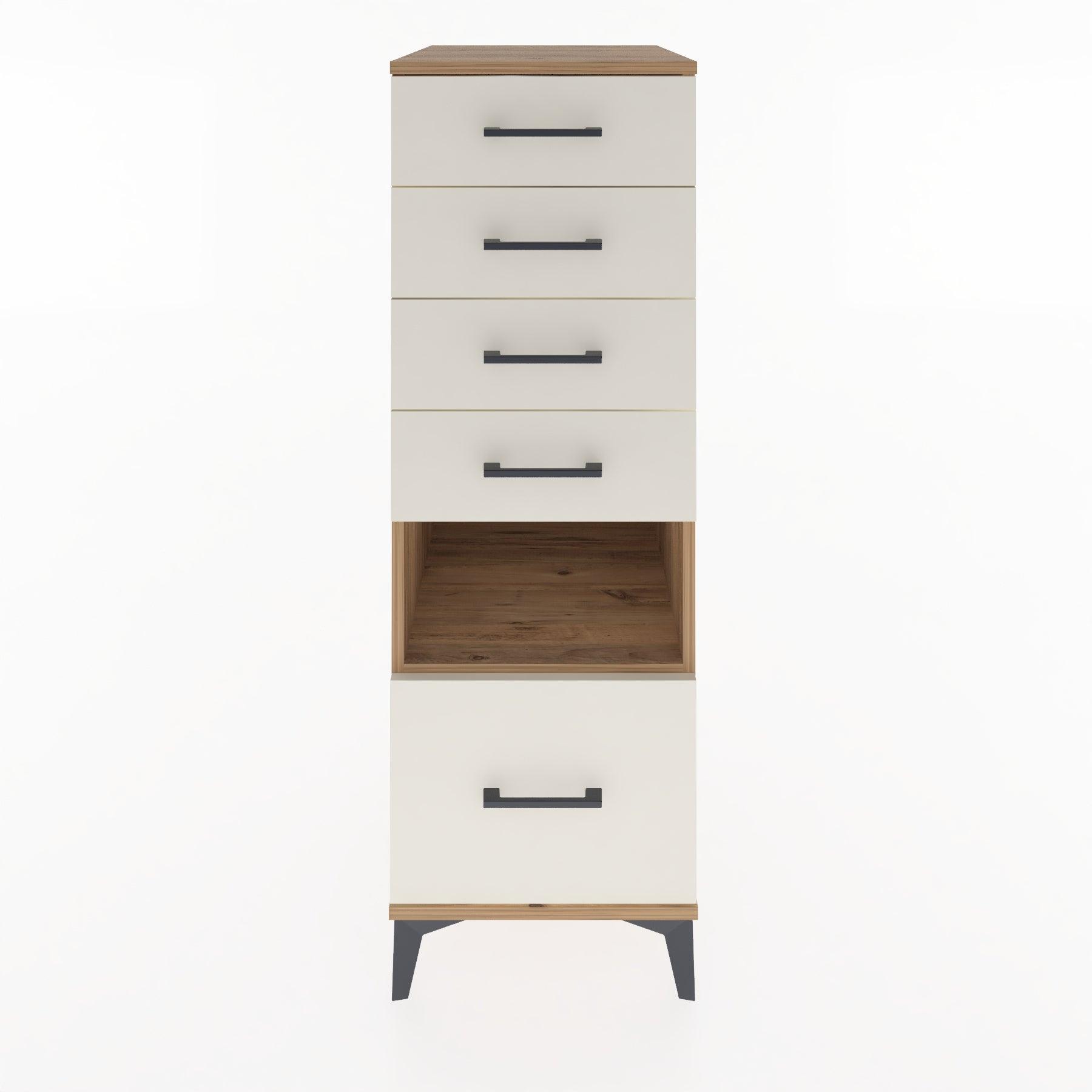 Woodntry Modular Cabinet Pine 44x30x122 cm with Drawers and Shelves CR12-3