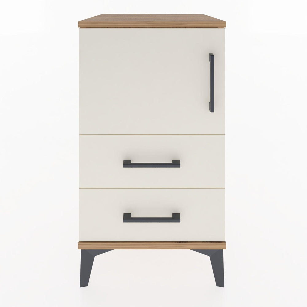 Woodntry Modular Nightstand Pine 44x44x68 cm with Cover and Drawer KC12-3