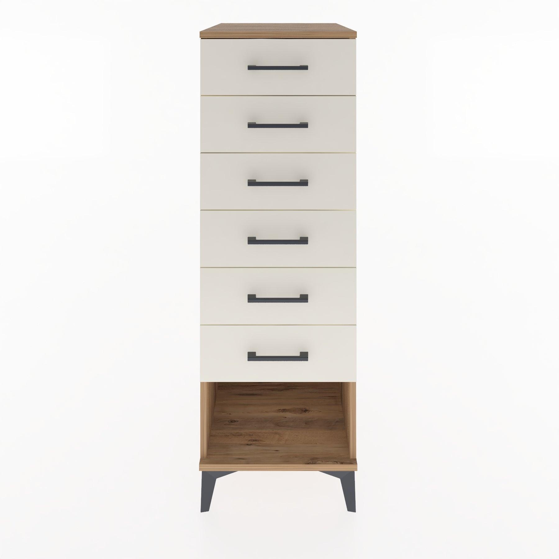 Woodntry Modular Cabinet Pine 44x30x122 cm with Doors and Drawers KC62-3