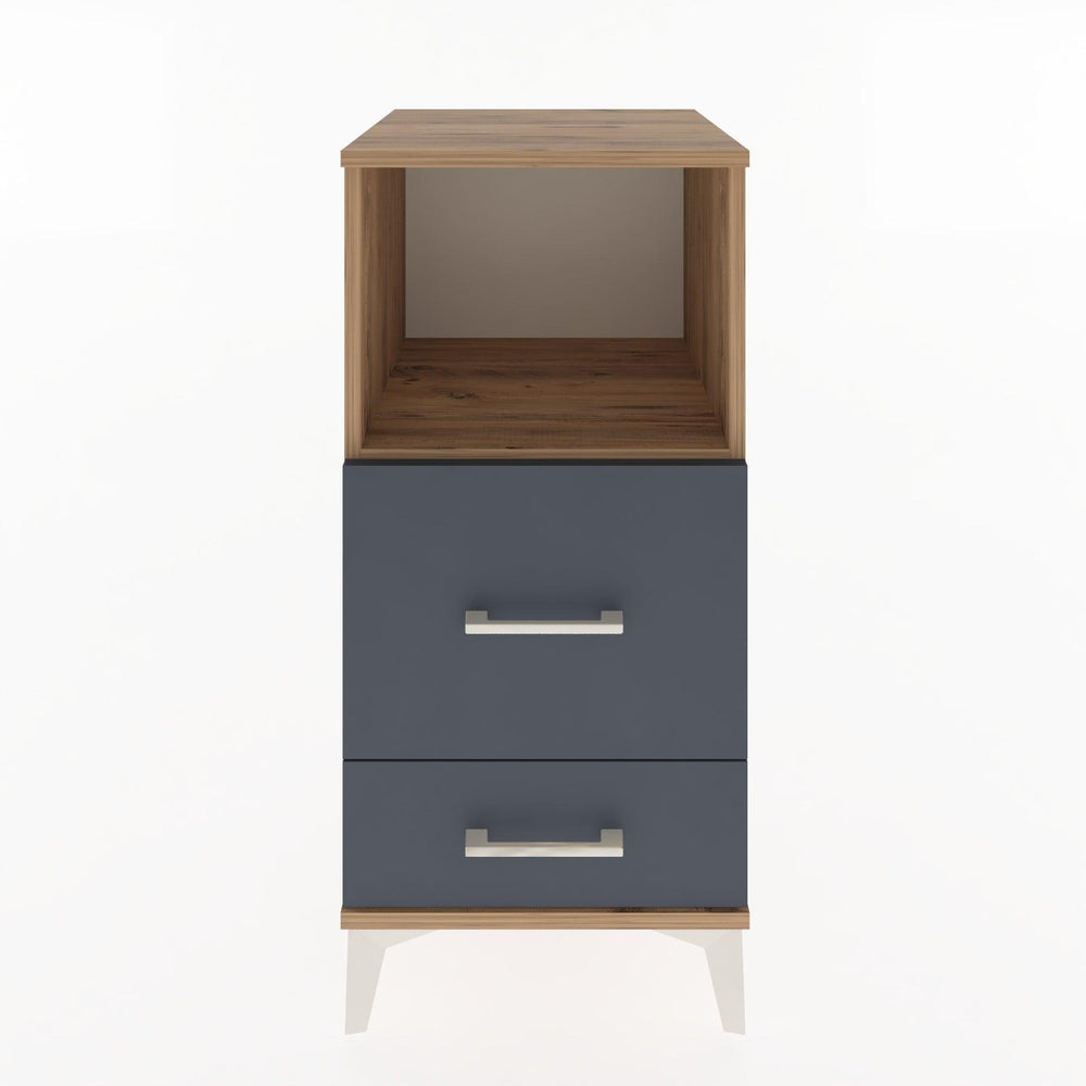 Woodntry Modüler Komodin Çam 44x44x84 cm Çekmeceli ve Raflı CR12-3