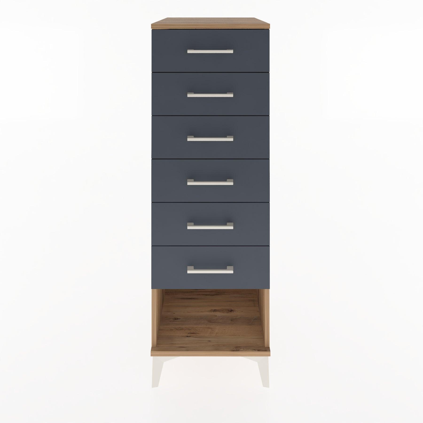 Woodntry Modular Cabinet Pine 44x30x122 cm with Doors and Drawers KC62-3