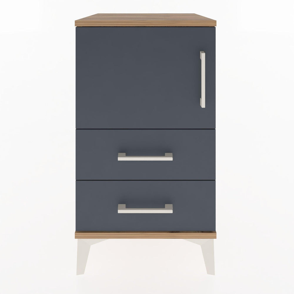 Woodntry Modular Nightstand Pine 44x44x68 cm with Cover and Drawer KC12-3