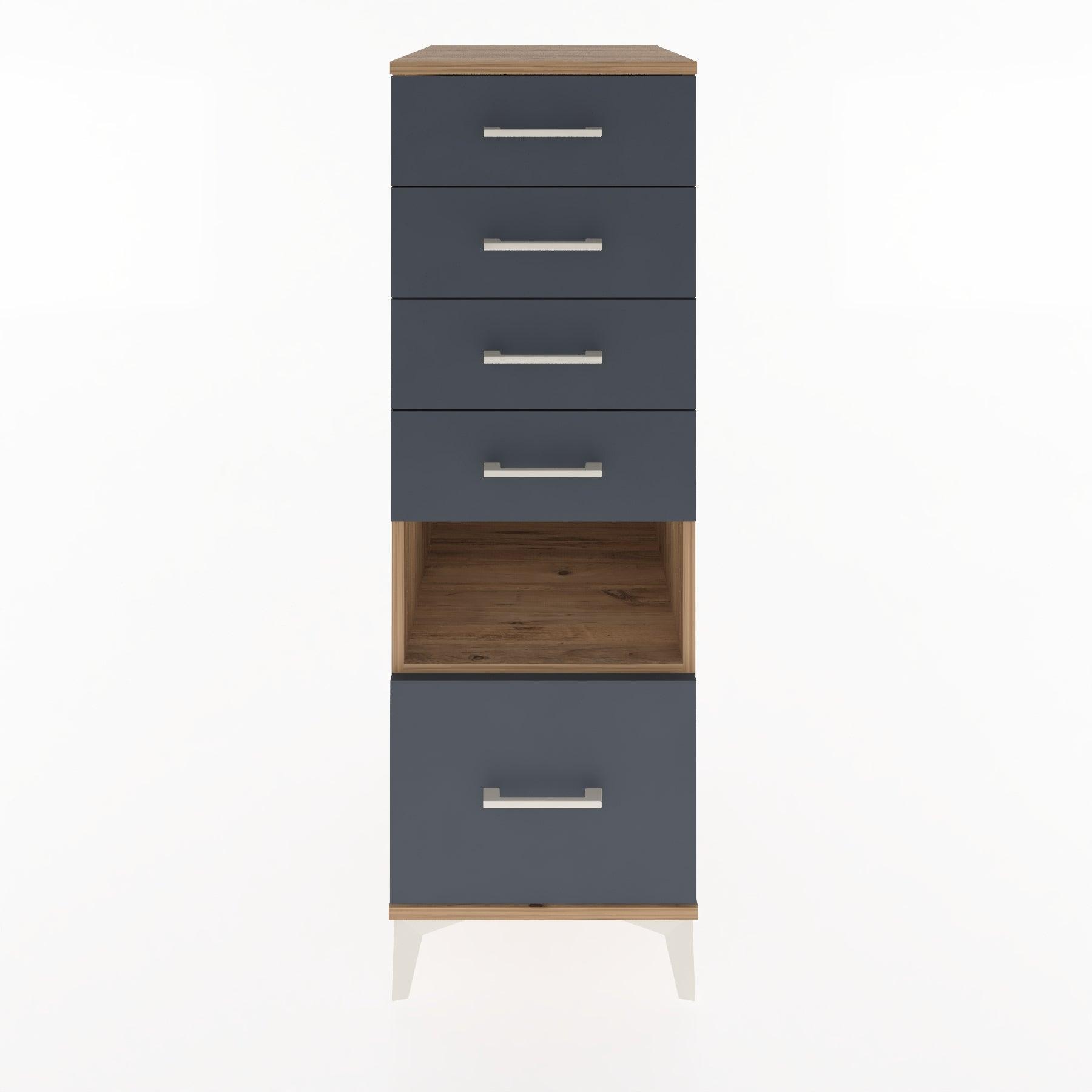 Woodntry Modular Cabinet Pine 44x30x122 cm with Drawers and Shelves CR12-3