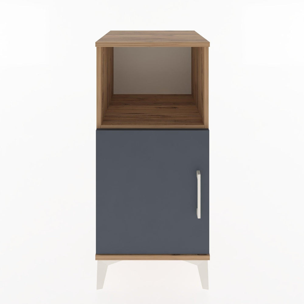 Woodntry Modular Nightstand Pine 44x44x84 cm with Cover and Shelf KR34-3