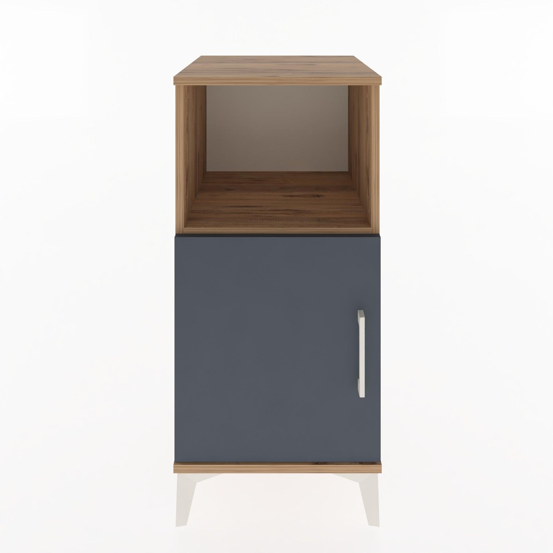 Woodntry Modular Nightstand Pine 44x44x84 cm with Cover and Shelf KR34-3