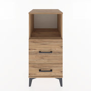 Woodntry Modular Nightstand Pine 44x44x84 cm with Drawers and Shelves CR12-3