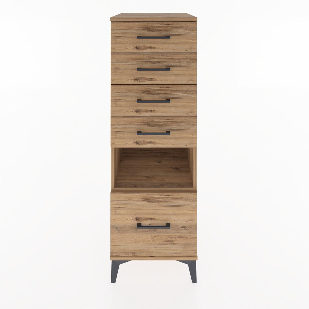 Woodntry Modular Cabinet Pine 44x59x122 cm with Drawers and Shelves CR12-3