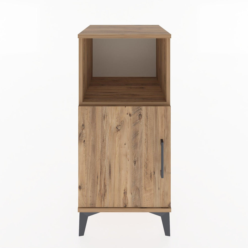 Woodntry Modular Nightstand Pine 44x44x84 cm with Cover and Shelf KR34-3