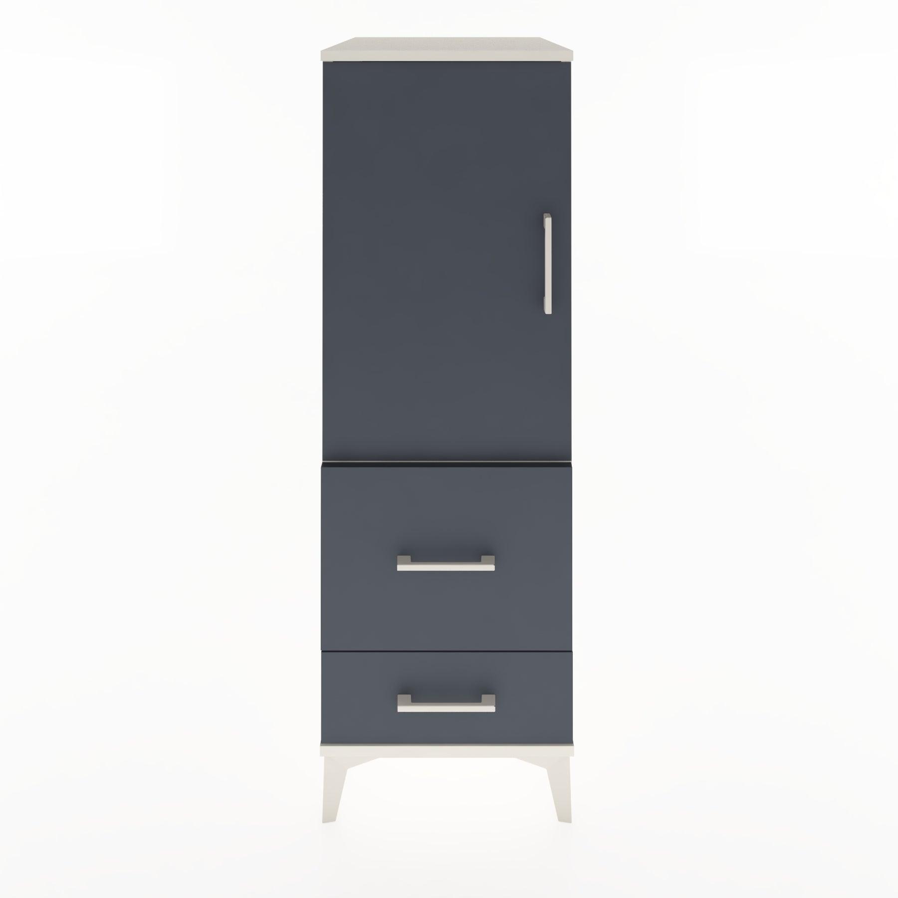 Woodntry Modular Cabinet Moonstone 44x30x122 cm with Doors and Drawers KC13-1