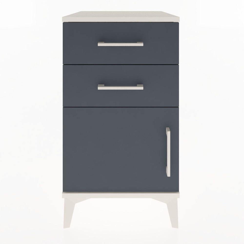 Woodntry Modular Nightstand Moonstone 44x44x68 cm with Cover and Drawer KC13-1