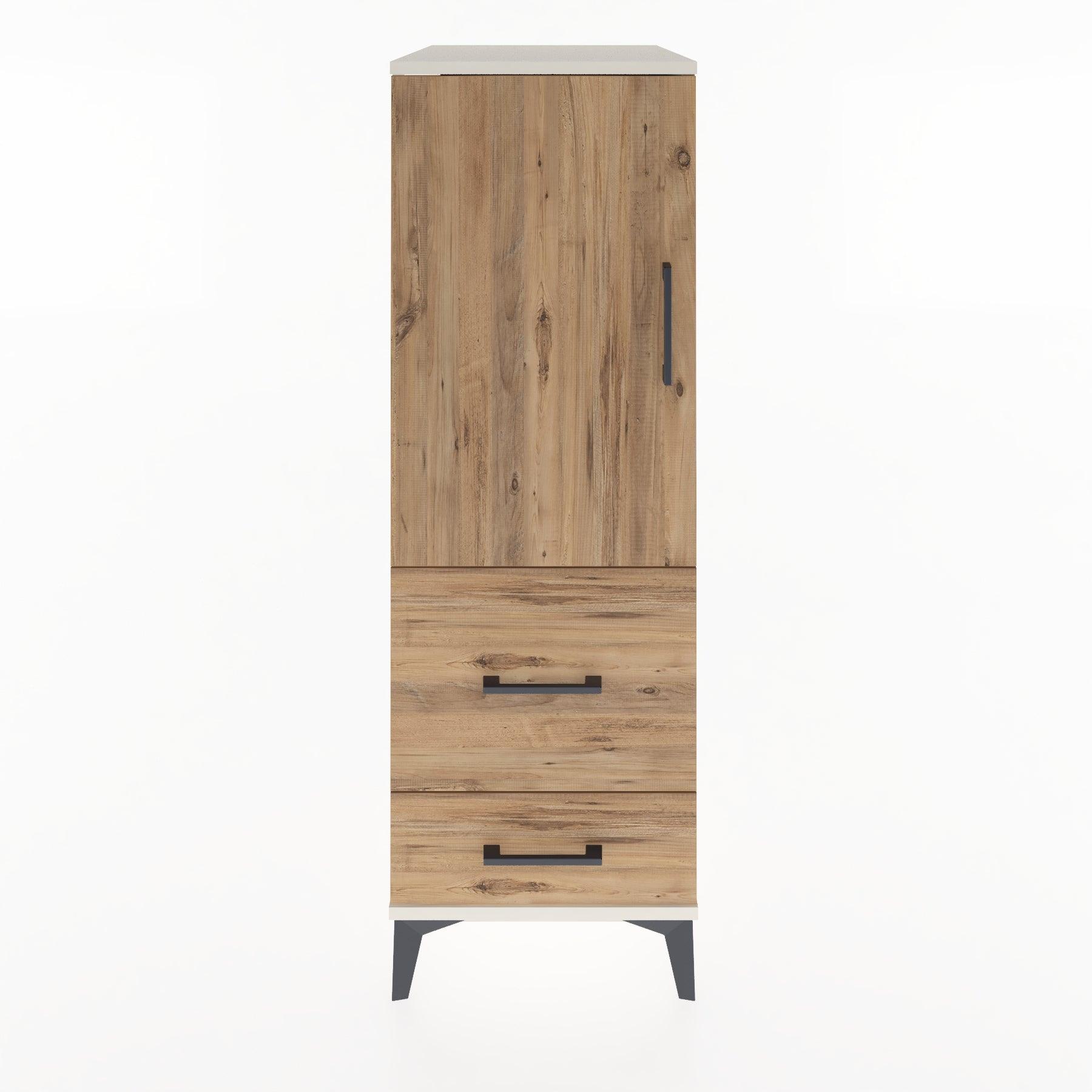 Woodntry Modular Cabinet Moonstone 44x59x122 cm with Doors and Drawers KC113-1