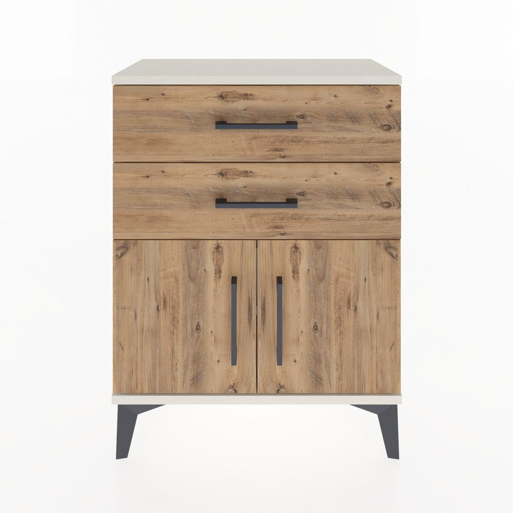 Woodntry Modular Nightstand Moonstone 60x30x68 cm with Cover and Drawer KC13-1
