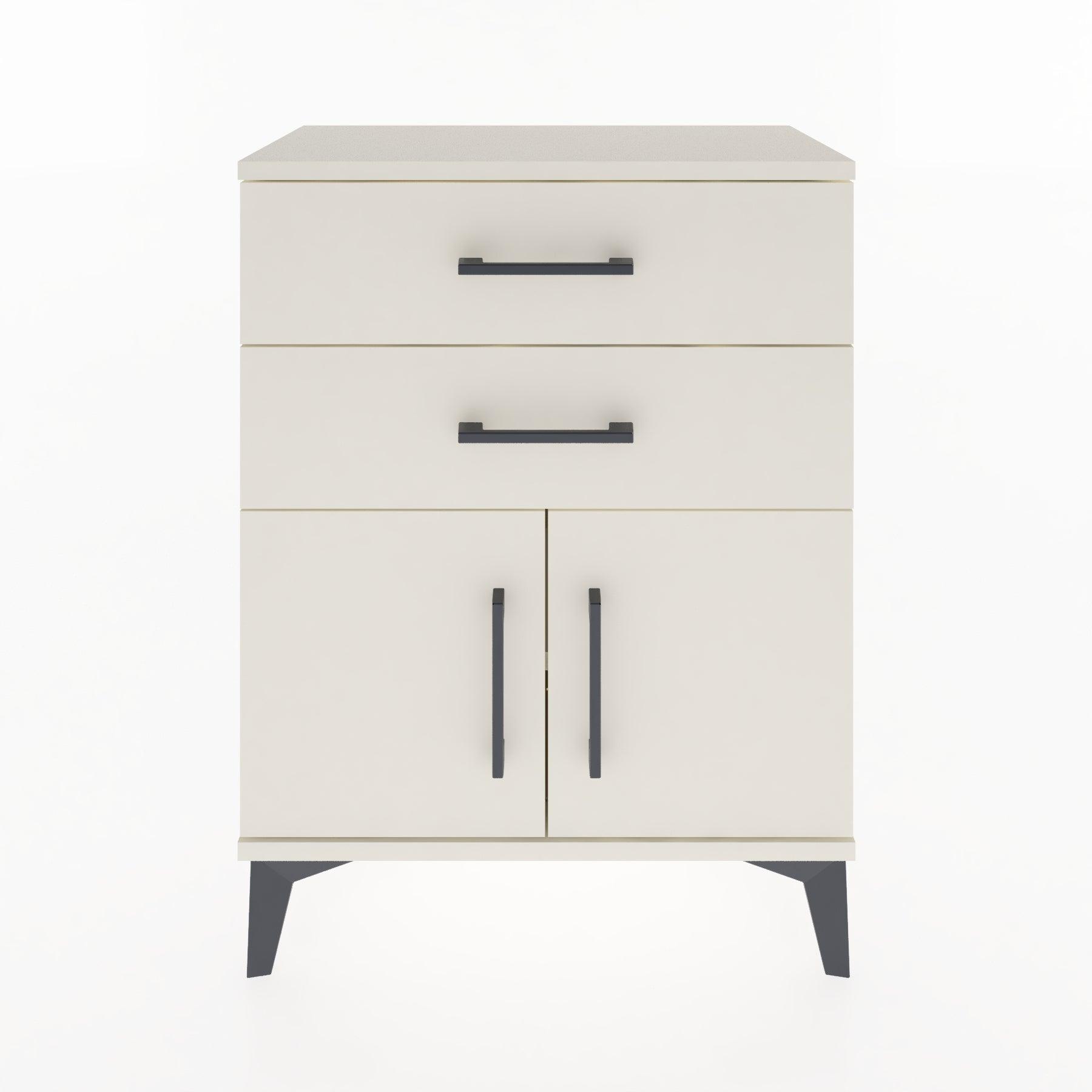 Woodntry Modular Nightstand Moonstone 60x30x68 cm with Cover and Drawer KC13-1