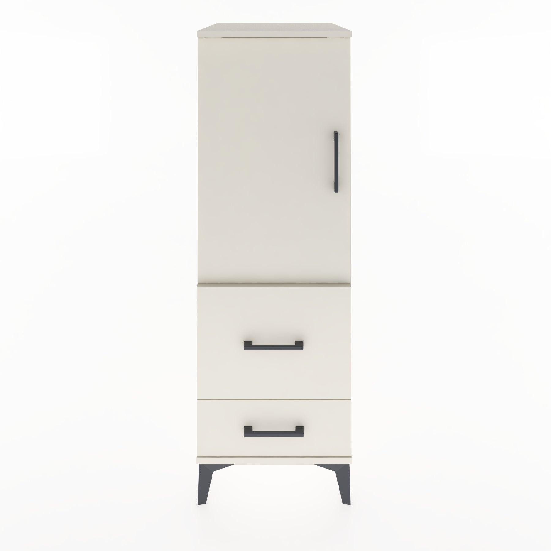 Woodntry Modular Cabinet Moonstone 44x30x122 cm with Doors and Drawers KC13-1