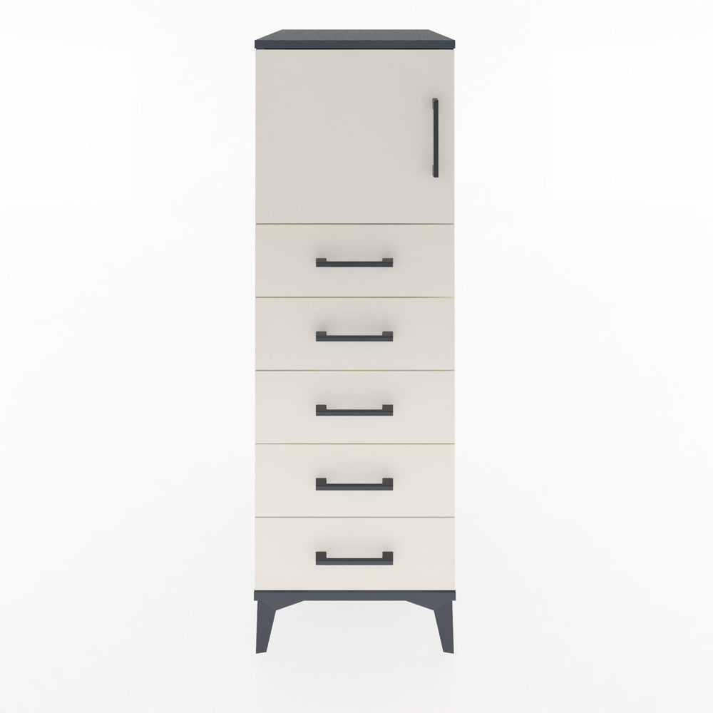Woodntry Modular Cabinet Anthracite 44x30x122 cm with Doors and Drawers KC63-2