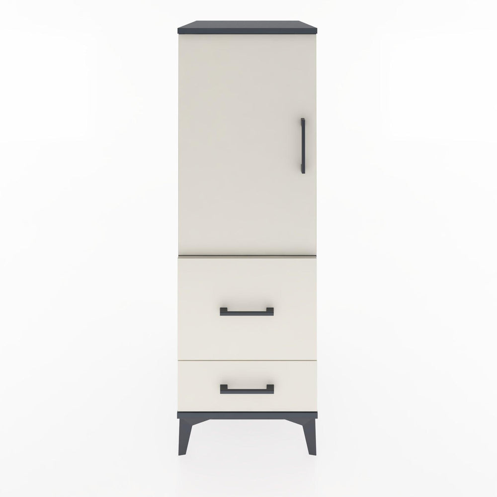 Woodntry Modular Cabinet Anthracite 44x30x122 cm with Doors and Drawers KC13-2