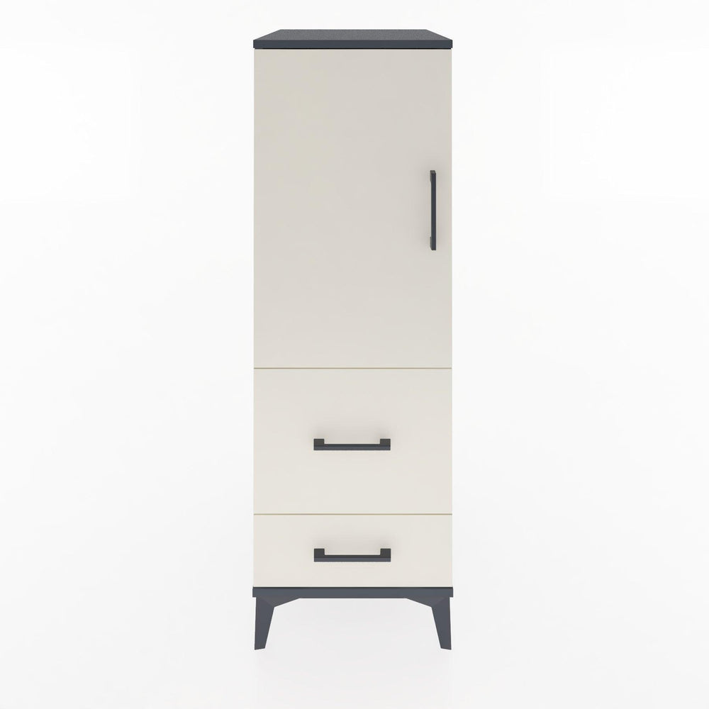 Woodntry Modular Cabinet Anthracite 44x30x122 cm with Doors and Drawers KC113-2