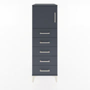 Woodntry Modular Cabinet Anthracite 44x59x122 cm with Doors and Drawers KC63-2