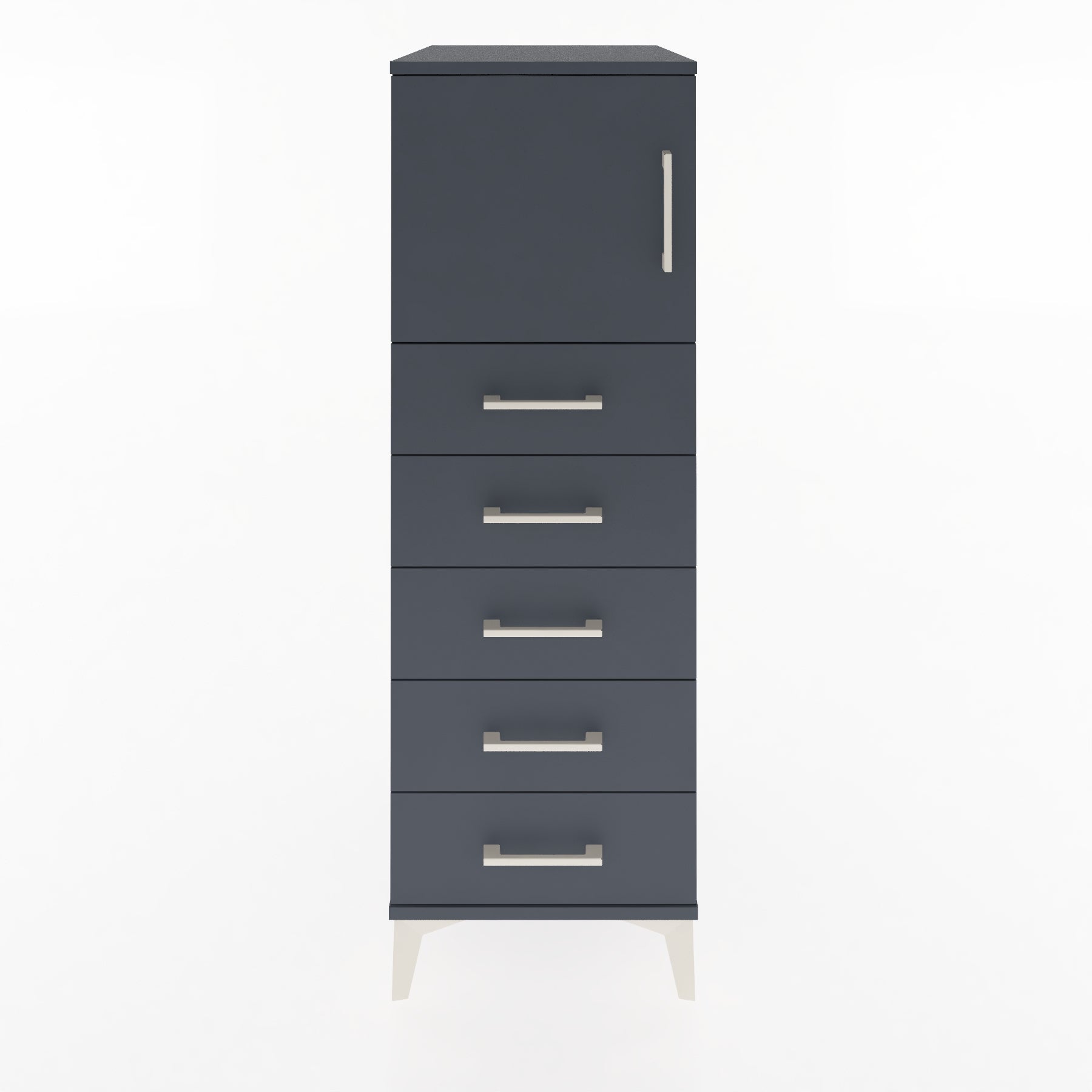 Woodntry Modular Cabinet Anthracite 44x59x122 cm with Doors and Drawers KC63-2
