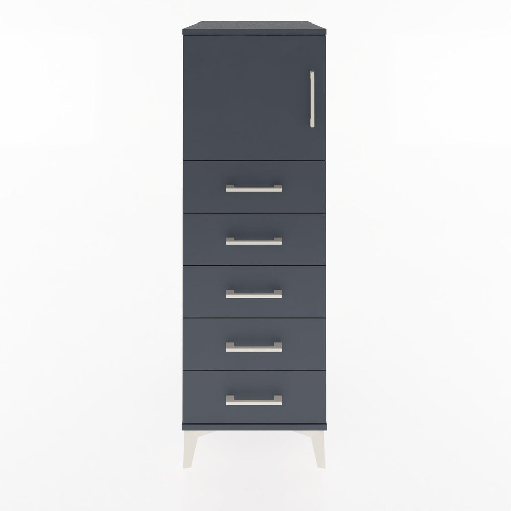 Woodntry Modular Cabinet Anthracite 44x30x122 cm with Doors and Drawers KC63-2